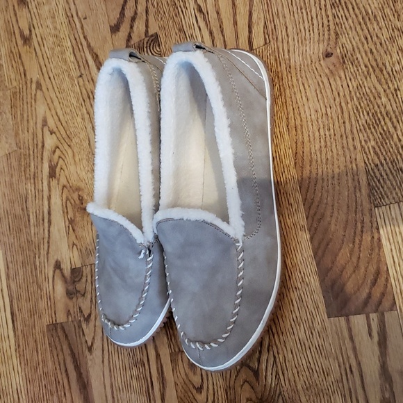 (7½M) JBU JAMBU Leather Shearling Slip On Loungewear Home Comfortable Luxury - Picture 3 of 8